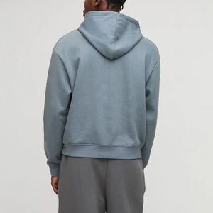 Sweat à capuche personnalisé pour homme en mélange de polyester recyclé avec doublure polaire brossée pour les marques américaines en marque blanche - Product Image 3