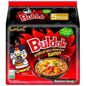 Fideos Instantáneos Coreanos Samyang Buldak con Pollo Picante (Paquete de 5) - Product Image 2