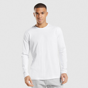 T-shirt de sport pour homme à manches longues, coupe ajustée, respirant, de haute qualité, à séchage rapide, en tricot, pour l'été, personnalisable rapidement. - Product Image 1