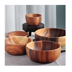 Tazón de Madera Ecológico de Diseño Moderno con Forma de Anillo Personalizado para Ensaladas y Servir Alimentos, Vajilla para Mesa - Product Image 5