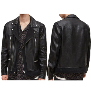 Blouson de moto réversible en cuir véritable pour homme, style motard, col zippé, fermeture éclair amovible, vêtement d'extérieur hiver 2026 - Product Image 5