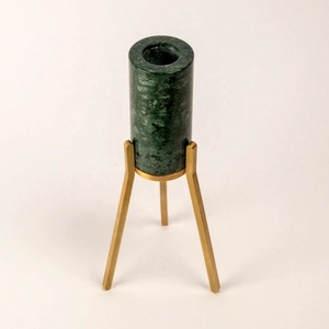 Superior Quality Handmade Green <b>Marble</b> Metal <b>Candle</b> <b>Holders</b> Newly Designed Decorative Christmas Trending <b>Candle</b> Stands - Product Image 3