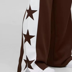 OEM Custom Wholesale Casual Mid Oversized Midweight <b>Men</b> Baggy Sweatpants Loose Fit Printed Straight Woolen <b>Elastic</b> <b>Waist</b> - Product Image 5