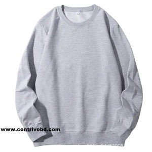 Sweat-shirt à capuche en molleton respirant personnalisé en gros, 380g, doublure coton/polyester, col rond unisexe, pull vierge pour homme - Product Image 2