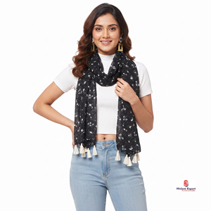 Custom Luxury Printed Long <b>Scarf</b> Soft Fabric Head <b>Scarf</b> Private Label White Label Low MOQ OEM ODM Textile Manufacturer - Product Image 3