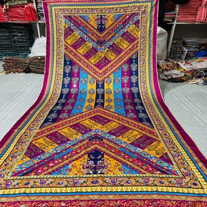 Banarasi Dupatta tradicional indio para mujer Ropa étnica de moda Chal de seda Vestidos y bufandas casuales de moda - Product Image 5