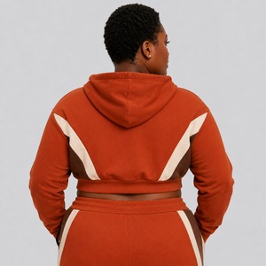 <b>Zipper</b> Up Short Length Cropped Hoodie For Adults Girls Customized Logo Printing Sporty Style Women's Crop <b>Top</b> Hoodies - Product Image 5