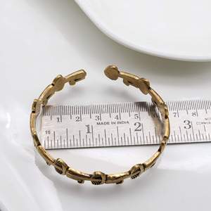 Mushroom Cuff Bracelet Antique Bronze Plated Brass Vintage Plant Pattern Unisex Fashion <b>Bangle</b> - Product Image 4