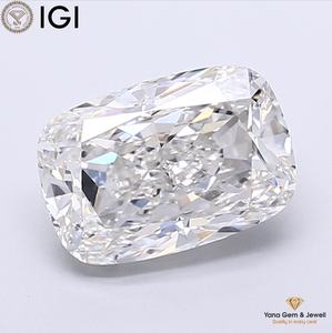 เพชรทรงคุชชั่นทันสมัย CVD Lab Grown น้ำหนัก 5.00 กะรัต ความสะอาดระดับ VVS2 สี F พร้อมใบรับรอง IGI สำหรับเครื่องประดับดีไซน์เนอร์ - Product Image 1
