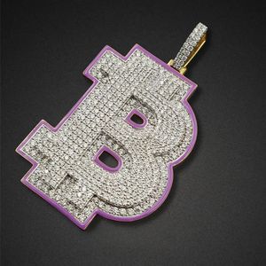 Pendentif Lettre Porte-Bonheur Personnalisé Moissanite VVS Iced Out Argent 925 Breloque Numérique Hip Hop Bijoux Fins Cadeau pour Lui Sur Mesure - Product Image 1