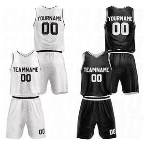 Uniforme de Baloncesto Personalizado en Blanco y Negro, Diseño Personalizado, Suave y Cómodo, Uniforme de Equipo, Conjunto de Camiseta Sublimada Económica - Product Image 1