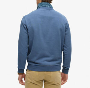 Sweat-shirts basiques pour hommes en coton mélangé, col rond, couleur marine unie, manches longues, nouvelle conception, vêtements d'hiver, OEM ODM - Product Image 3