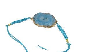 Crystal Natura Gemstone Druzy STONE <b>Bracelet</b> <b>Adjustable</b> for Women Ladies YOU CAN CHOOSE - Product Image 2