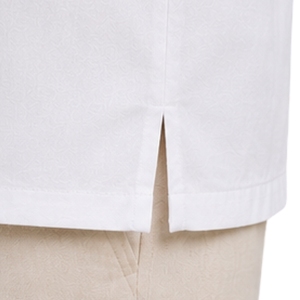 <b>White</b> <b>Mens</b> Camp Collar Pleated <b>Short</b> <b>Sleeve</b> Button Down Casual Summer Resort <b>Shirt</b> Customized Logo OEM Manufacturer Supplier - Product Image 6