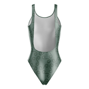 Maillot de bain une pièce imprimé sexy pour femme, grande taille, écologique, séchage rapide, coupe classique, col rond, bas de maillot en V - Product Image 2