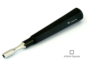 Destornillador manual para implantes dentales Dogmatic International, 4.0 mm, cuadrado, de acero inoxidable quirúrgico, mango largo - Product Image 3