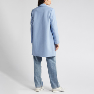 Manteau long en laine double face pour femme, coupe ample, rembourré en coton, avec poches, chaud, pour l'automne et l'hiver - Product Image 3