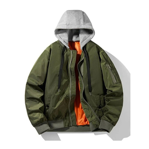 Ultimate 2-in-1 Reversible Men's Casual Windbreaker Flight Bomber <b>Jacket</b> Vintage MA1 <b>Pilot</b> <b>Jacket</b> Green - Product Image 1