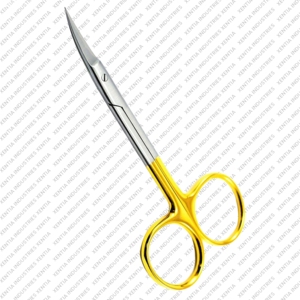 Tijeras Iris Super Cut Tc con Puntas Finas, Mango con Anillo Dorado, Rectas y Curvas, de Acero Inoxidable, Instrumentos Quirúrgicos de Corte de Precisión - Product Image 2