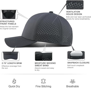 Gorras Perforadas Ecológicas de Alta Calidad, Ligeras, Transpirables y de Secado Rápido para Viajes, Correr, Campamento, Senderismo y Entrenamiento - Product Image 5