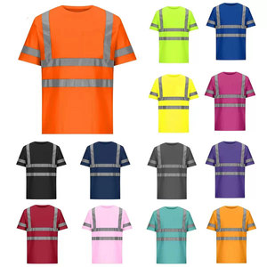 เสื้อยืดกีฬาผู้ชาย Econex สีน้ำเงินสะท้อนแสง แห้งเร็ว กันยับ ปลอดภัย มองเห็นได้ชัดเจน สำหรับงานตรวจสอบ พร้อมหน้าจอตรวจจับเข็ม - Product Image 5