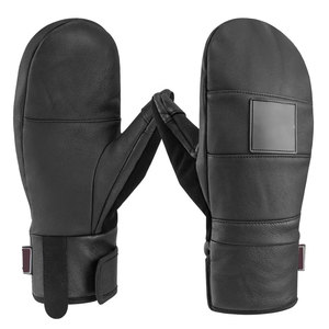 Mitaines de ski en cuir isolées thermiquement pour hommes et femmes, gants d'hiver pour snowboard et ski alpin, fermeture auto-agrippante - Product Image 5