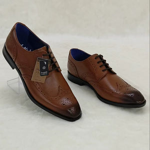 Chaussures habillées pour hommes en cuir véritable imperméables et antidérapantes, confortables, style penny loafer, pour le bureau et les mariages - Product Image 1