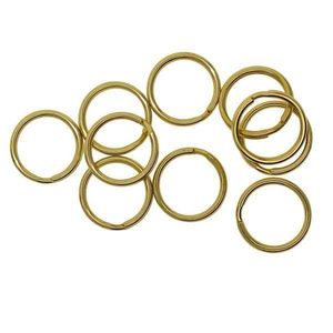 2x10 Pcs Brass <b>Keyring</b> Keychain Split <b>Ring</b> Key <b>Ring</b> Chain Hook Hardware 20 mm 2 Pack Jewelry Clasps & Hooks - Product Image 1