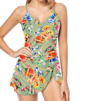 Hotselling Plus Size Dames Getailleerde Tankini's Strandkleding Zwempak Aanpasbare Maat & Kleur Dames Tankini's