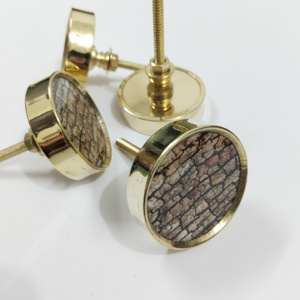 Antique Natural Grass Door <b>Knobs</b> Brass Framed Multi-Purpose Nordic Cabinets Wardrobe/Dresser <b>Knobs</b> <b>Adjustable</b> Features Drawers - Product Image 4