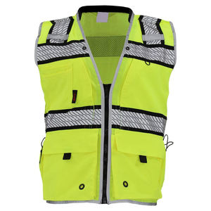 Custom Hi Vis <b>Roadway</b> Customized logo Reflective Tape <b>Safety</b> Vest Sleeveless Work Wear <b>Safety</b> Vest - Product Image 4