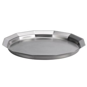 Hammered Stainless Steel Serving Tray Long Rectangular Platter Elegant <b>Table</b> Presentation - Product Image 4