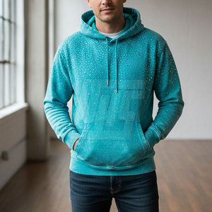 Premium <b>Rhinestone</b> <b>Hoodies</b> For Men Custom Design With Shiny Stone Details Soft Fabric Casual Pullover <b>Hoodies</b> - Product Image 3