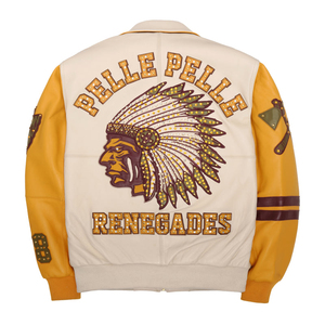 Blouson universitaire personnalisé pour homme, style streetwear hiver, broderie premium, OEM/ODM, 100% laine peignée, logo frontal - Product Image 3