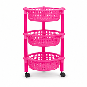 Lot de 3 Chariots de Rangement Pliables Écologiques en Plastique pour Épices, Organisateur Polyvalent pour Cuisine, Bureau, Salle de Bain, Maison – Portable et Durable - Product Image 1