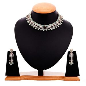 Pendientes de aleación chapados en oro rosa con cristales de imitación y piedras en forma de lágrima, diseño geométrico para mujer, joyería de boda - Product Image 3