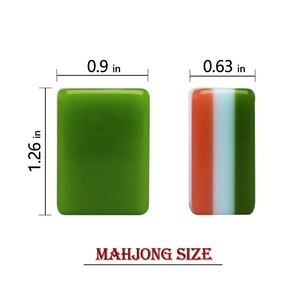 In stock Oil Painting Art Green Orange American Mahjong <b>Set</b> sunday mahjong <b>set</b> Travel mahjing <b>Set</b> with free mahjong bag - Product Image 5