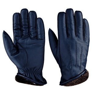 Winter Warm Sheepskin Leather <b>Gloves</b> for Men – Touchscreen Driving Mittens Soft & Durable - Product Image 4