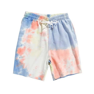 Pantalones Cortos Tie Dye de Último Diseño Personalizados, 100% Algodón, Cintura Media, Secado Rápido, Transpirables, Ligeros, Ropa Casual al por Mayor - Product Image 1