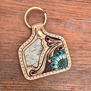 Porte-clés en cuir usiné à la main Porte-clés en cuir de vachette véritable Porte-clés élégant Porte-clés Offre Spéciale élégant - Product Image 2