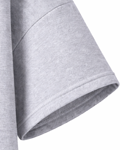 Sudadera con Capucha Gris Personalizada de Manga Corta para Hombre, Estilo Casual, Ligera, de Verano, con Bolsillos, Mezcla de Algodón - Product Image 6