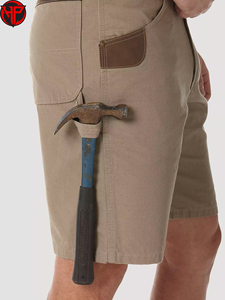 Shorts cargo décontractés pour hommes, 100% coton toile, logo personnalisé imprimé, pantalon court pour l'extérieur, short de travail - Product Image 5