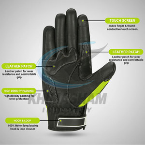 ถุงมือมอเตอร์ไซค์หนังคุณภาพสูง ดีไซน์ใหม่ปี 2026 สำหรับขับขี่กลางแจ้ง กันลื่น ระบายอากาศได้ดี ขายส่ง - Product Image 3