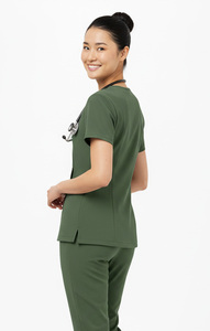Conjunto de Uniforme Médico Premium Unisex con Cierre Lateral, Cómodo para Trabajar en Hospitales, OEM ODM, Spandex/Algodón - Product Image 5