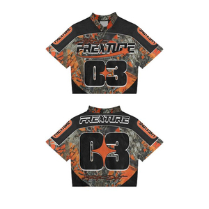 Streetwear Retro Boxy Crop American Football Jerseys Custom Embroidery Printing Mesh 100% <b>Polyester</b> Oversized Anti-Bacterial - Product Image 1