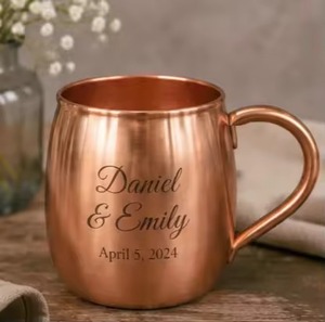 Antique Brown Hammered Pure Copper Moscow Mule <b>Large</b> Measure <b>Mug</b> & Hammered Finished for Metal Drinking <b>Mug</b> - Product Image 2