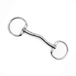 Anillo Fijo de Acero Inoxidable Plateado al por Mayor, Bocado Recto y Curvo para Caballo de Doma, Equipo Ecuestre - Product Image 1