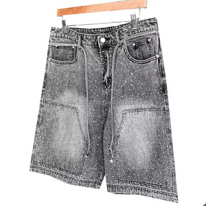 Shorts en jean décontractés pour hommes, nouvelle mode estivale, dernier design, broderie personnalisée, shorts en jean pour hommes - Product Image 4