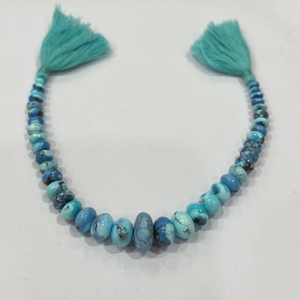 Perles Rondelles Lisses en Turquoise Naturelle Golden Hill 5-9mm Bleu Pastel, Fil de 78 carats, Turquoise du Kazakhstan Non Traité, Qualité AA - Product Image 6