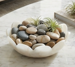 Cuenco Decorativo de Mármol Crema, Centro de Mesa de Piedra Natural Hecho a Mano, Elegante Adorno para Decoración del Hogar, Cocina y Sala de Estar - Product Image 6
